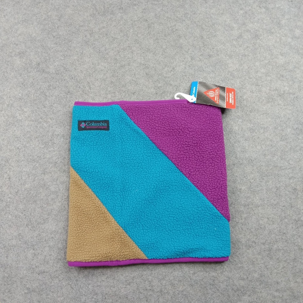 Columbia Scarf Mens One Size Multicolor Fleece Cowl Gaiter Geometric Omni-Heat